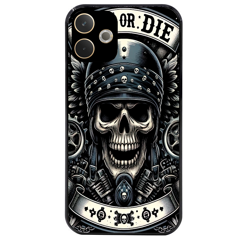 Coque noire taperso pour OPPO A5 PRO 4G et 5G avec motif mort motard protection antichoc personnalisée