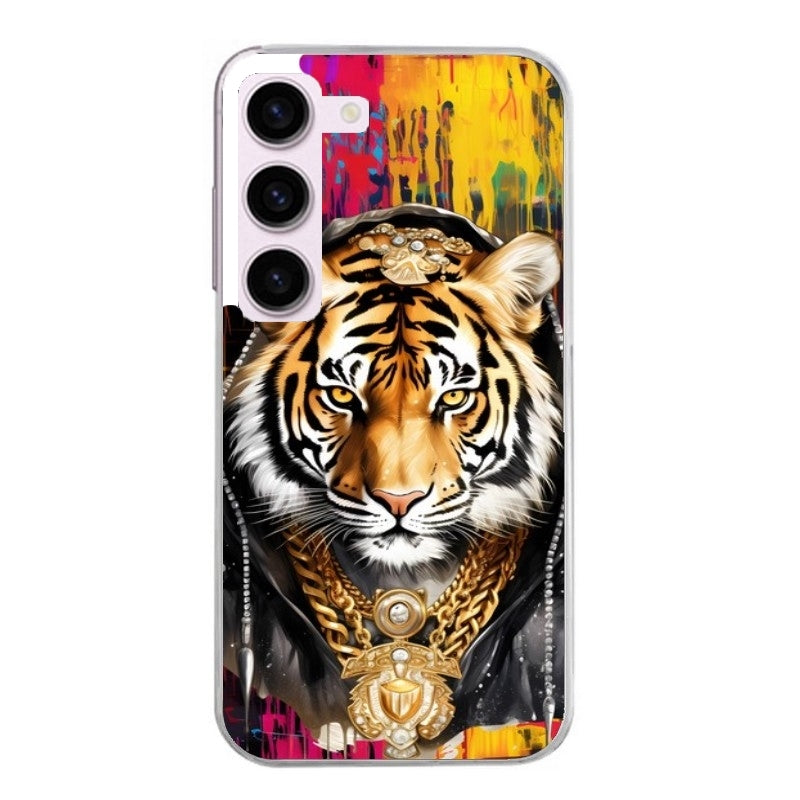 Coque taperso pour Galaxy A13 4G et 5G A23 A53 avec motif tigre style hip hop protection antichoc personnalisée