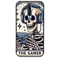 Coque noire taperso pour OPPO Reno 2 et 2Z avec motif mort gamer protection antichoc personnalisée
