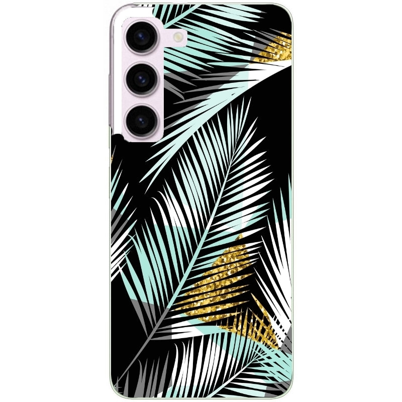 Coque taperso pour Galaxy A13 4G et 5G A23 A53 avec motif palmier noir protection antichoc personnalisée