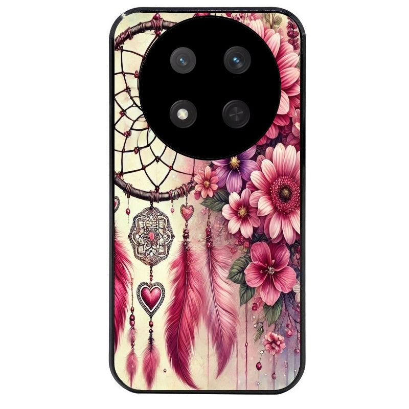 Coque noire taperso pour Magic 7 LITE et PRO avec motif dreamcatcher et coeur protection antichoc personnalisée