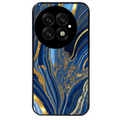 Coque noire taperso pour OnePlus 13 avec motif marbre bleu agathe protection antichoc personnalisée