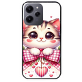 Coque noire taperso pour Redmi 12 4G et 5G avec motif chat noeud et coeur protection antichoc personnalisée