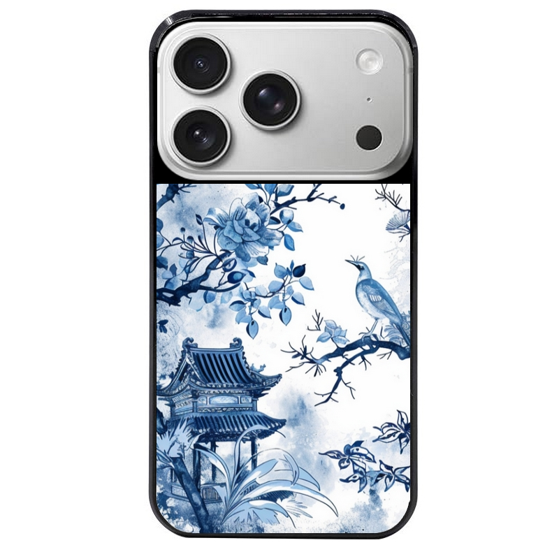 Coque noire taperso pour Iphone 17 17E AIR MAX PRO avec motif japan art protection antichoc personnalisée