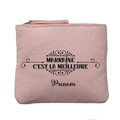 Porte monnaie personnalisé motif marraine meilleure rose clair en feutrine en feutrine
