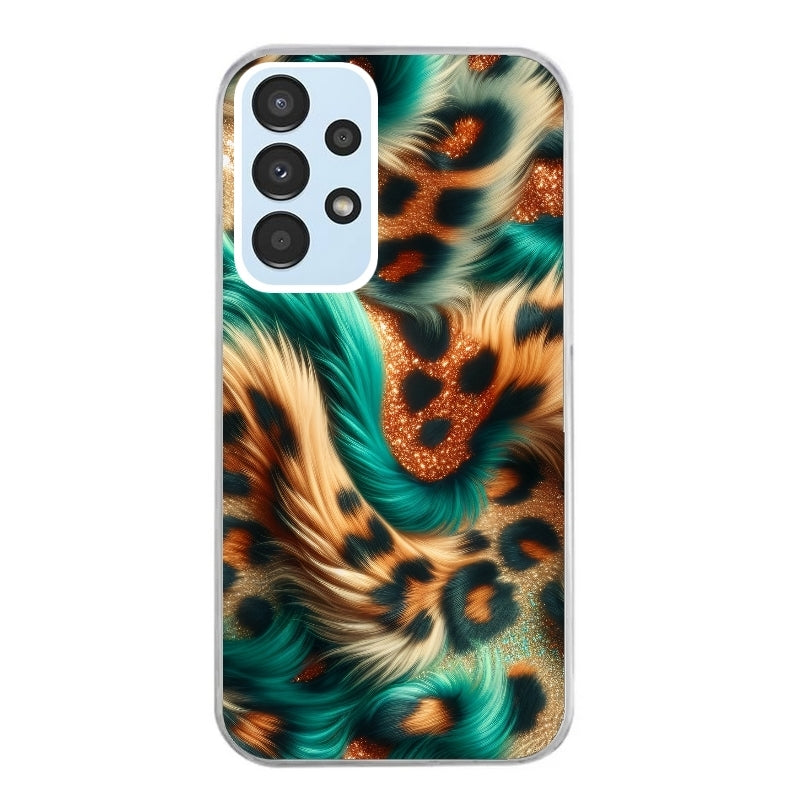 Coque taperso pour Galaxy A13 4G et 5G A23 A53 avec motif effet fourrure leopard 3 protection antichoc personnalisée