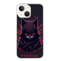 Coque taperso pour Iphone 14 et PRO PLUS PRO MAX avec motif chat samourai personnalise protection antichoc personnalisée