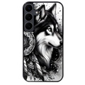 Coque noire taperso pour galaxy A06 A16 A26 A36 A56 avec motif loup dreamcatcher protection antichoc personnalisée