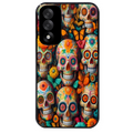 Coque noire taperso pour OnePlus Nord 5 avec motif mort mexicaine papillon protection antichoc personnalisée