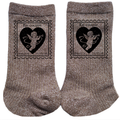 Chaussettes personnalisées paillettes bronze motif en couple