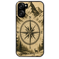 Coque noire taperso pour OnePlus Nord CE5 avec motif voyage et boussole protection antichoc personnalisée