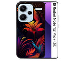 Coque noire taperso pour Redmi Note 13 PRO PLUS 5G avec motif tropical jaune protection antichoc personnalisée