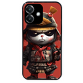Coque noire taperso pour OPPO A40 avec motif panda et samourai protection antichoc personnalisée