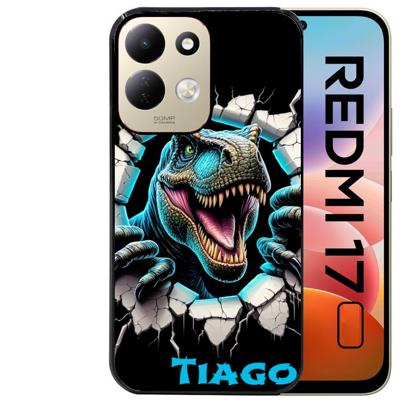 Coque pour Redmi 17 et 17C 4G 5G personnalisée dino T Rex