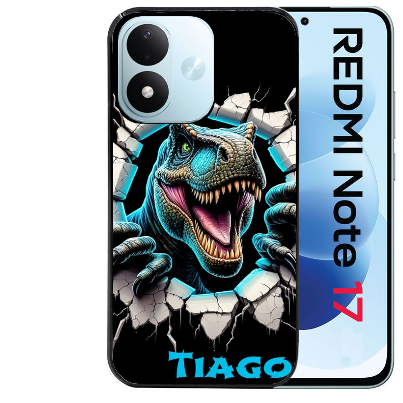 Coque pour Redmi Note 17 et PRO 4G 5G Max personnalisée dino T Rex