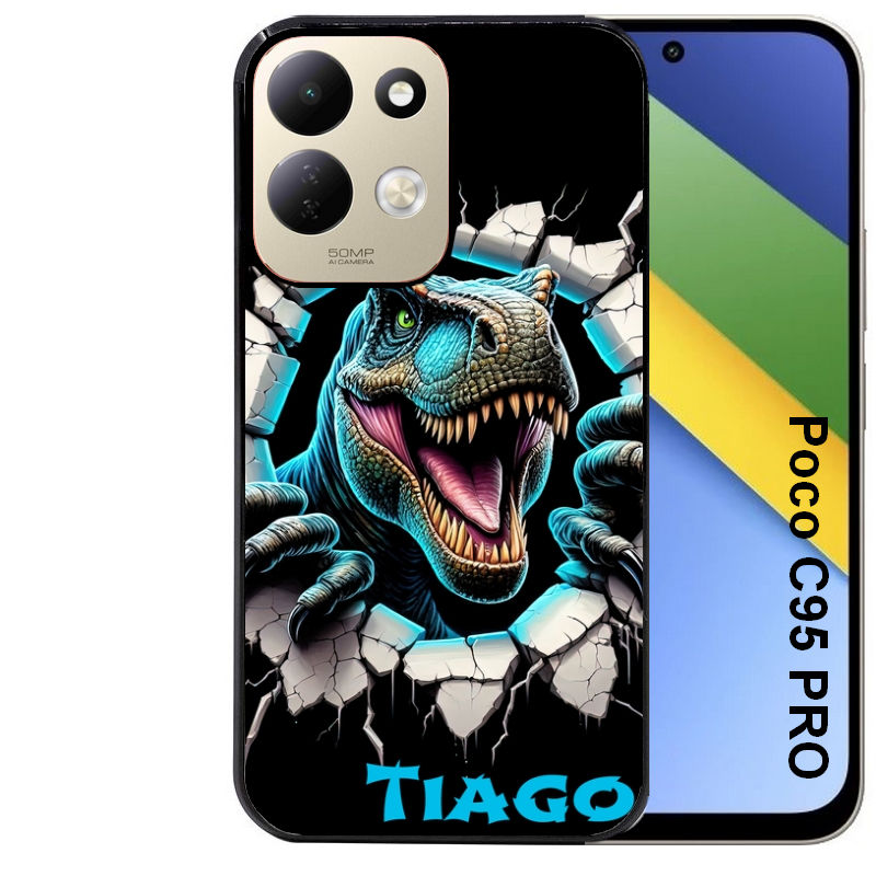 Coque pour POCO C95 PRO personnalisée dino T Rex