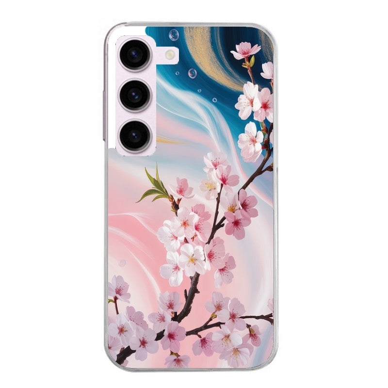 Coque taperso pour Galaxy A13 4G et 5G A23 A53 avec motif marbre fleur cerisier protection antichoc personnalisée