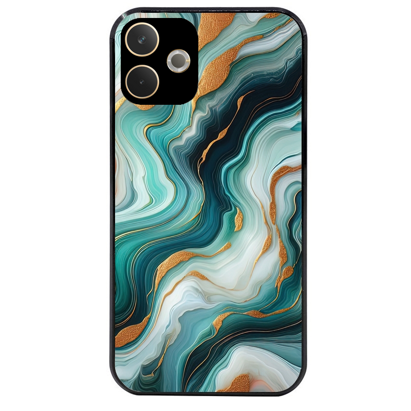 Coque noire taperso pour OPPO A5 PRO 4G et 5G avec motif marbre vert protection antichoc personnalisée