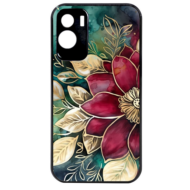 Coque noire taperso pour Honor 70 LITE 90 et LITE avec motif fleur poinsettia style noel protection antichoc personnalisée