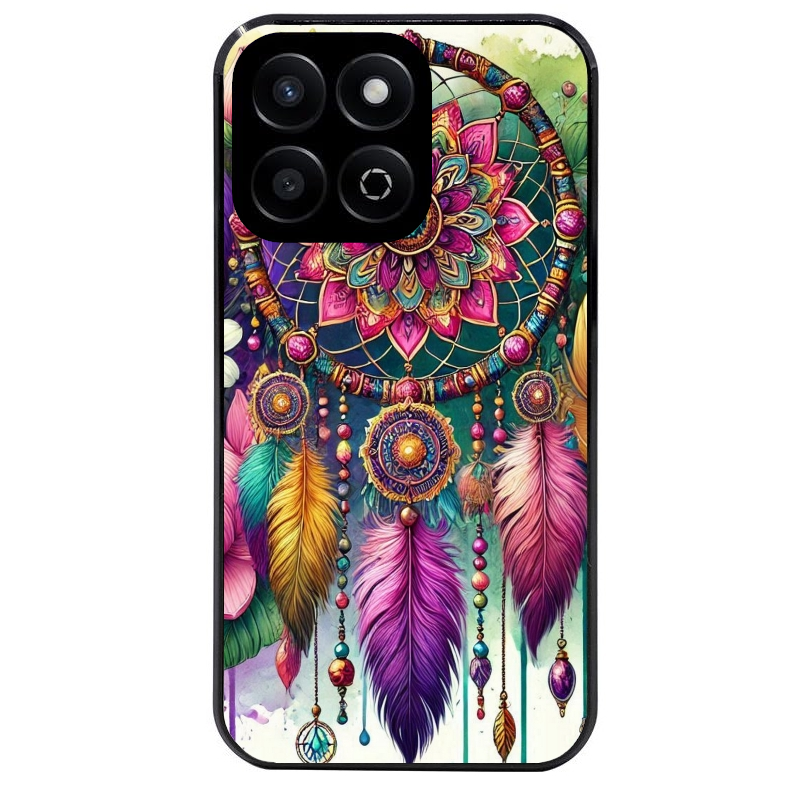 Coque noire taperso pour Honor 70 LITE 90 et LITE avec motif dreamcatcher et mandala protection antichoc personnalisée