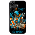 Coque noire taperso pour POCO M6 4G avec motif skate board protection antichoc personnalisée