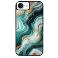 Coque noire taperso pour Iphone 16 16E PLUS MAX PRO avec motif marbre vert protection antichoc personnalisée