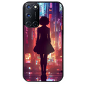 Coque noire taperso pour OPPO A72 4G avec motif new york anime protection antichoc personnalisée