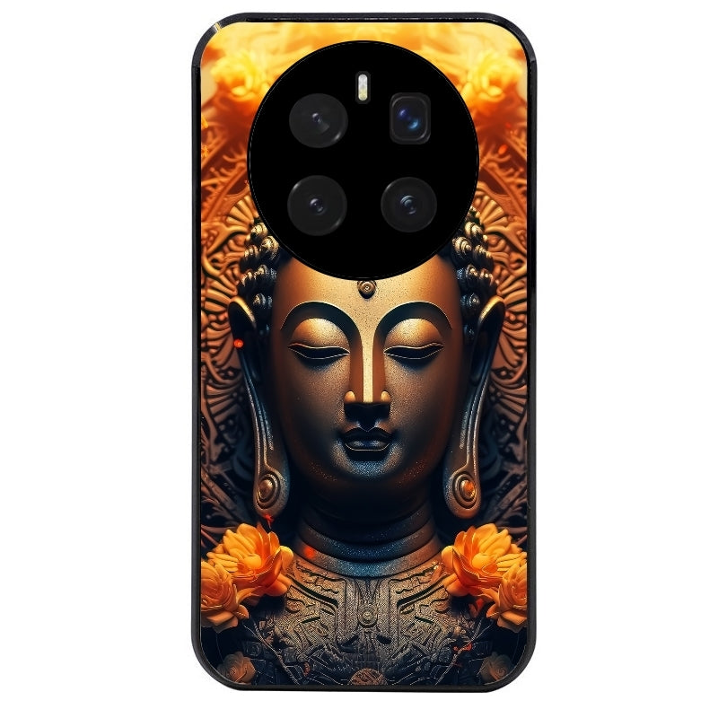 Coque noire taperso pour Magic 7 LITE et PRO avec motif bouddha et fleur protection antichoc personnalisée