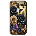 Coque noire taperso pour OPPO A5 A9 2020 avec motif papillon gothic protection antichoc personnalisée