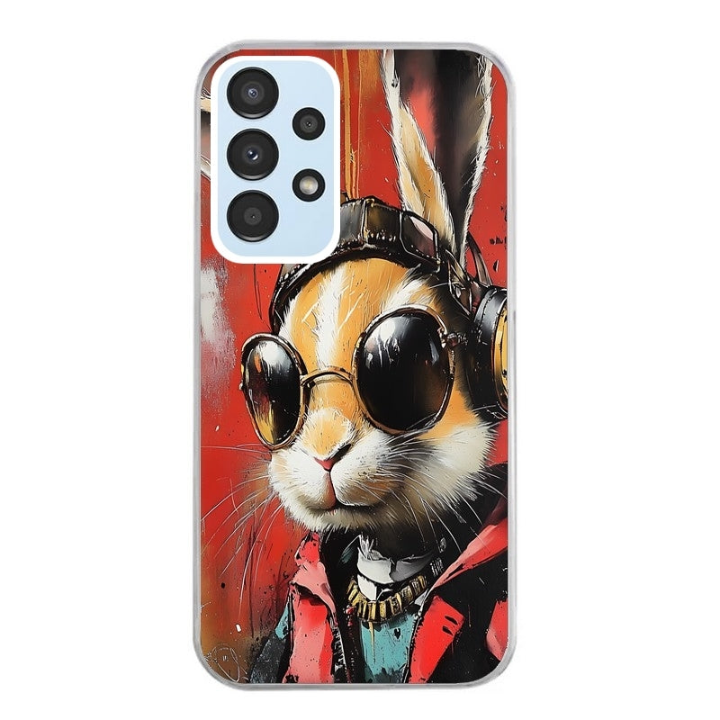 Coque taperso pour Galaxy A13 4G et 5G A23 A53 avec motif lapin tag protection antichoc personnalisée
