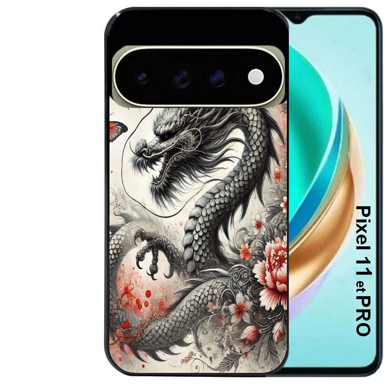 Coque pour Pixel 10 / 11 / PRO / XL dragon japan
