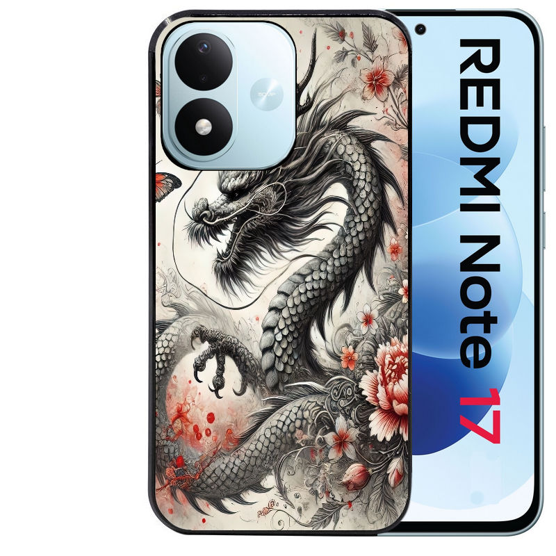 Coque pour Redmi Note 17 et PRO 4G 5G Max dragon japan