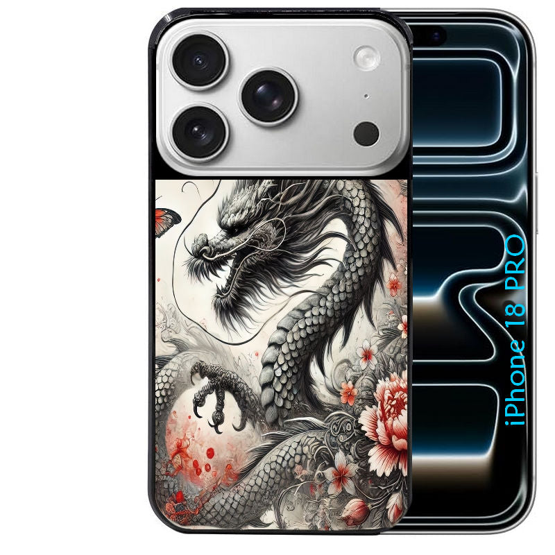 Coque pour Iphone 18 / PRO / PRO MAX / 18E dragon japan