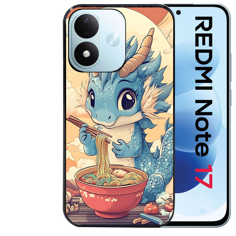 Coque pour Redmi Note 17 et PRO 4G 5G Max dragon ramen 2