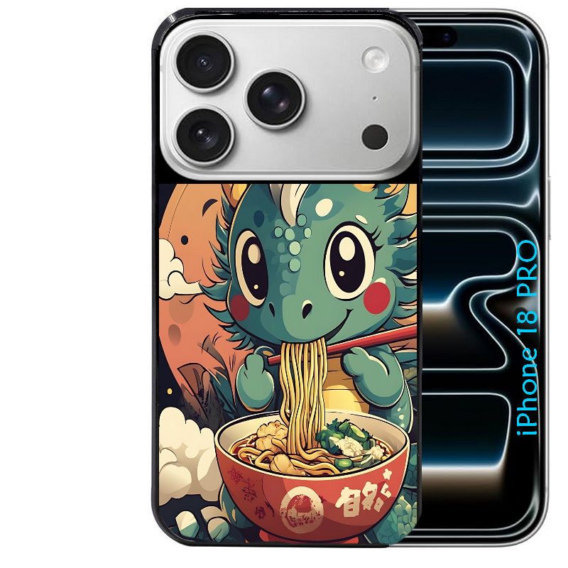 Coque pour Iphone 18 / PRO / PRO MAX / 18E dragon ramen 1