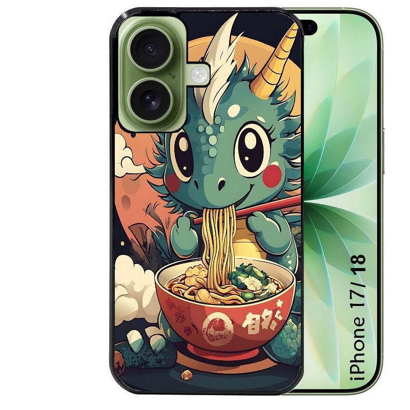 Coque pour Iphone 18 / PRO / PRO MAX / 18E dragon ramen 1
