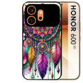 Coque noire taperso pour Honor 600 et 600 PRO avec motif dreamcatcher et mandala protection antichoc personnalisée