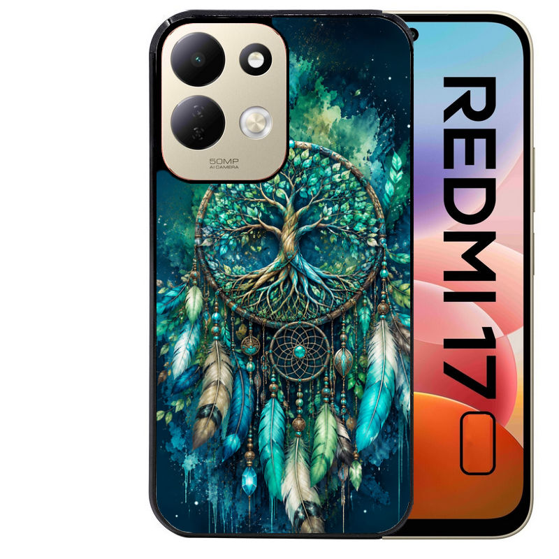 Coque pour Redmi 17 et 17C 4G 5G dreamcatcher arbre de vie