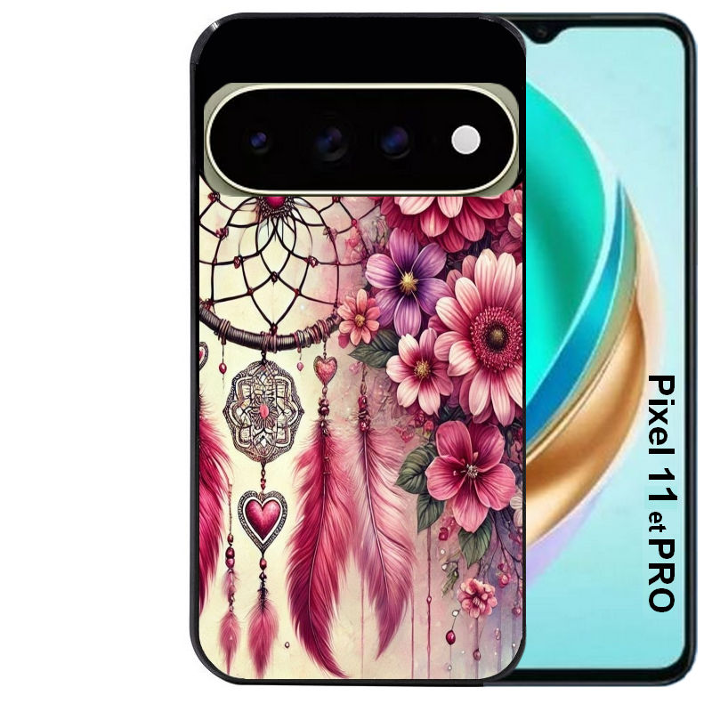 Coque pour Pixel 10 / 11 / PRO / XL dreamcatcher et coeur