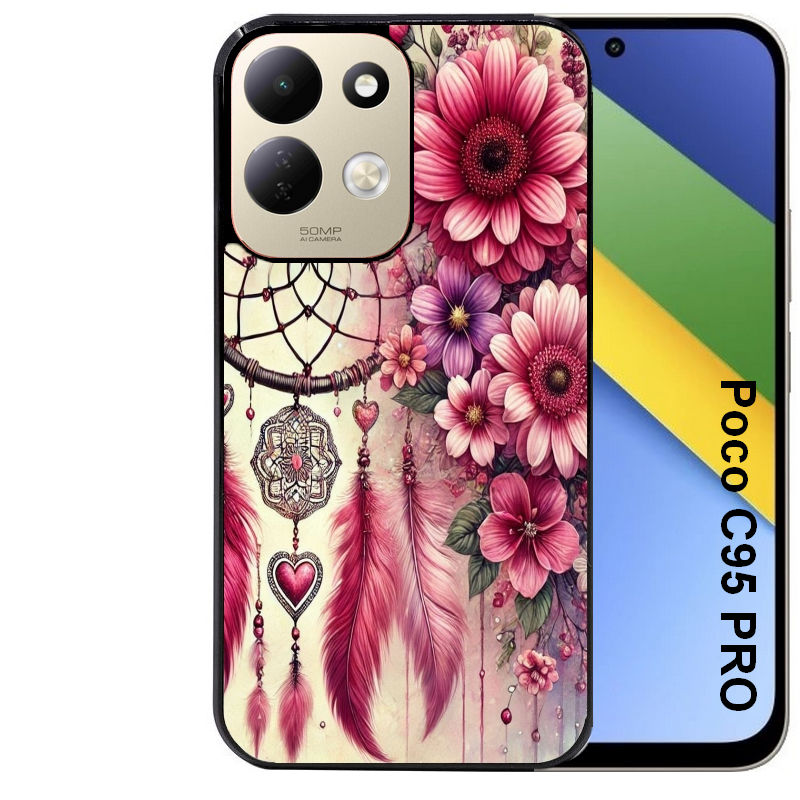 Coque pour POCO C95 PRO dreamcatcher et coeur