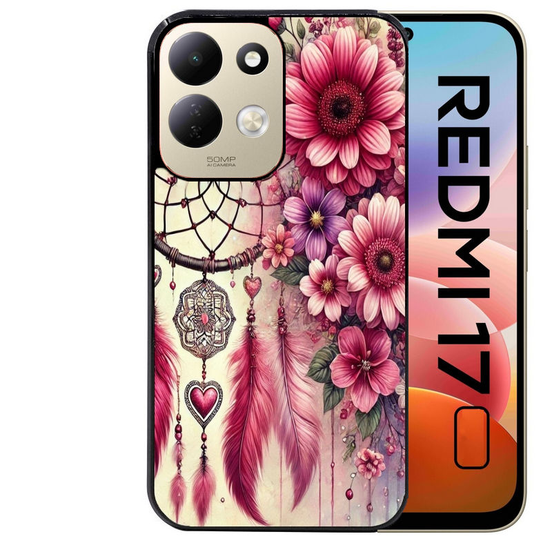 Coque pour Redmi 17 et 17C 4G 5G dreamcatcher et coeur