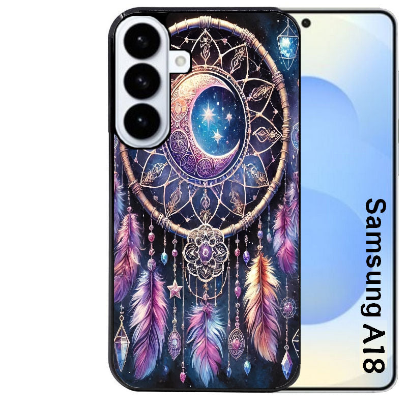 Coque pour Galaxy A08 A18 A28 A38 A58 dreamcatcher et lune