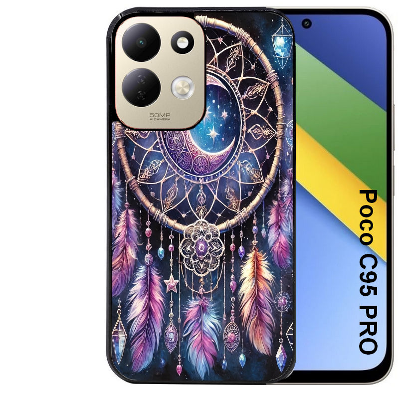 Coque pour POCO C95 PRO dreamcatcher et lune