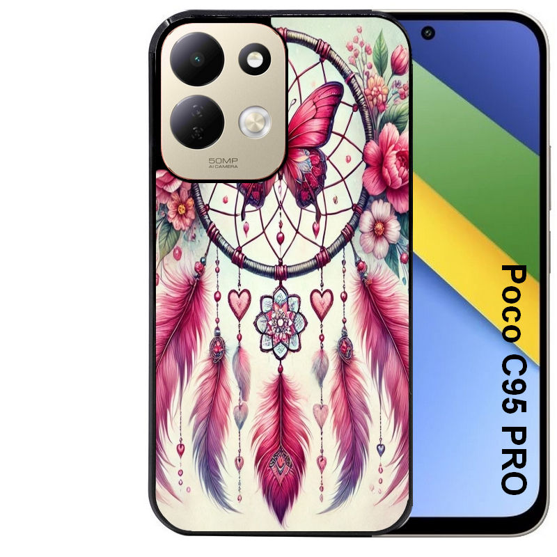 Coque pour POCO C95 PRO dreamcatcher et papillon