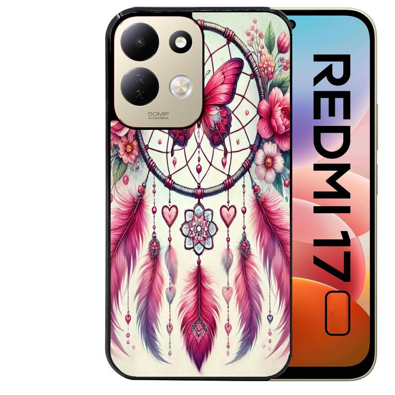 Coque pour Redmi 17 et 17C 4G 5G dreamcatcher et papillon