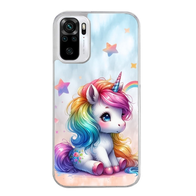 Coque taperso pour Redmi Note 10 4G 5G PRO 10S avec motif licorne et etoiles protection antichoc personnalisée