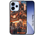 Coque noire taperso pour OPPO Reno 15 et F FS 5G avec motif anime street japan personnalise protection antichoc personnalisée