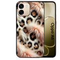 Coque noire taperso pour OPPO A6 A6X 4G et 5G avec motif effet fourrure leopard 1 protection antichoc personnalisée
