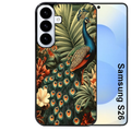 Coque noire taperso pour galaxy S26 et PLUS ULTRA FE avec motif paon tropical protection antichoc personnalisée