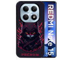 Coque noire taperso pour Redmi Note 15 et PRO PLUS 4G 5G avec motif chat samourai personnalise protection antichoc personnalisée